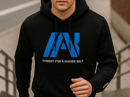 Ahungryman Hoodie – Black Logo Sports & Streetwear