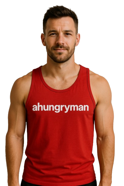 Ahungryman Men’s Active Top – Black Sleeveless Training Tank