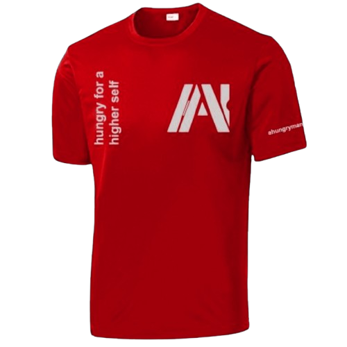 Ahungryman Men’s Active T-Shirt – Heather Red Short Sleeve